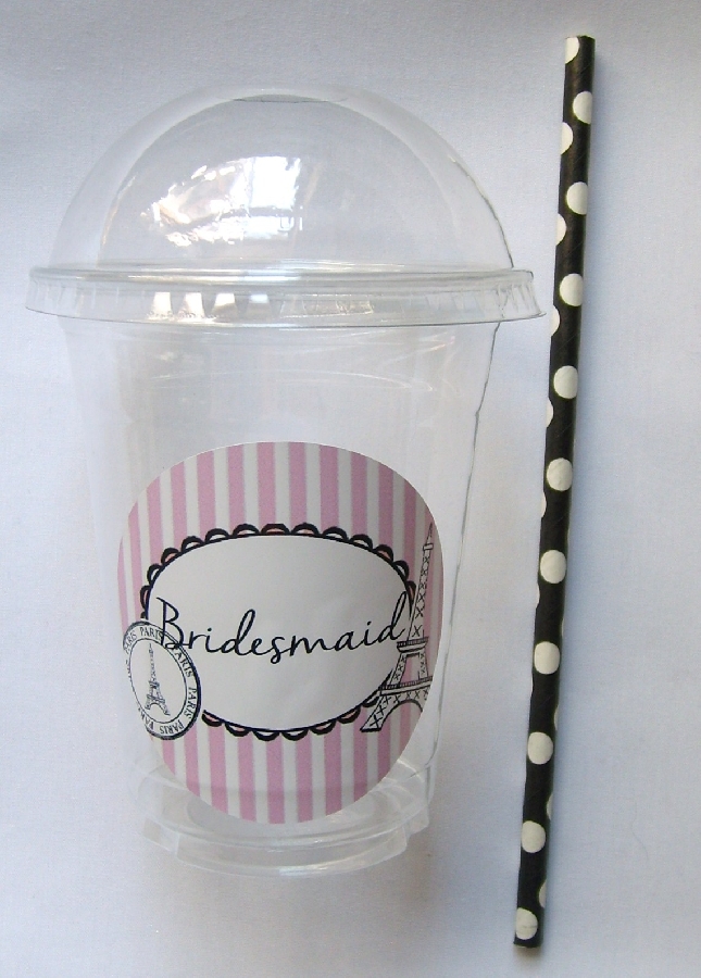 plastic-dome-cup--bridesmaid-paris-themed--straw--1-qty-